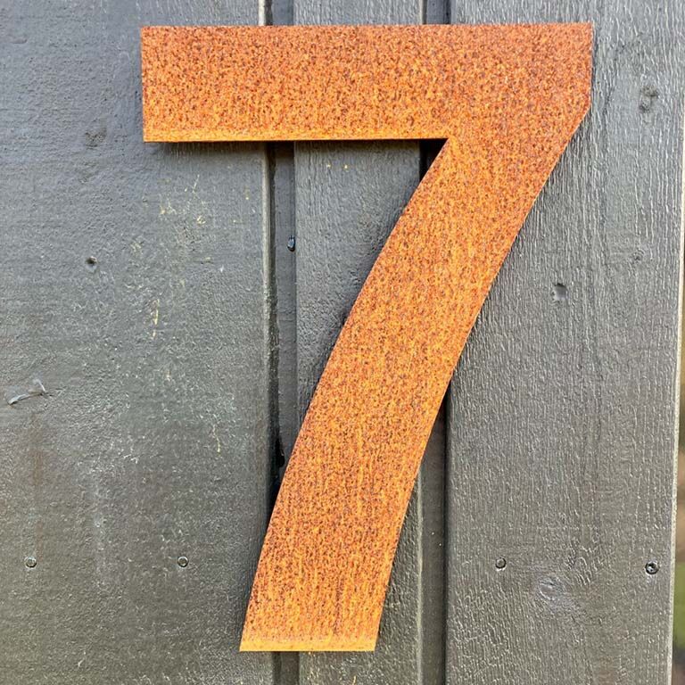 Corten čelični kućni broj 7 - 30 cm