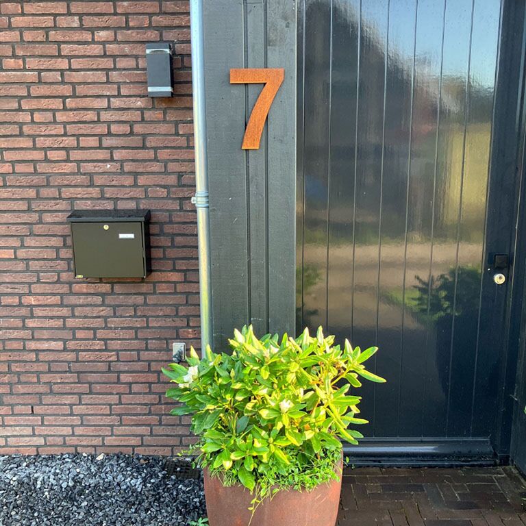 Corten čelični kućni broj 7 - 30 cm