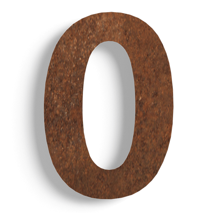 Corten čelični kućni broj 0 - 15 cm