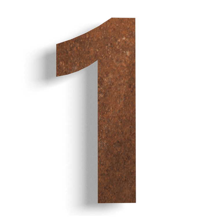 Corten čelični kućni broj 1 - 30 cm
