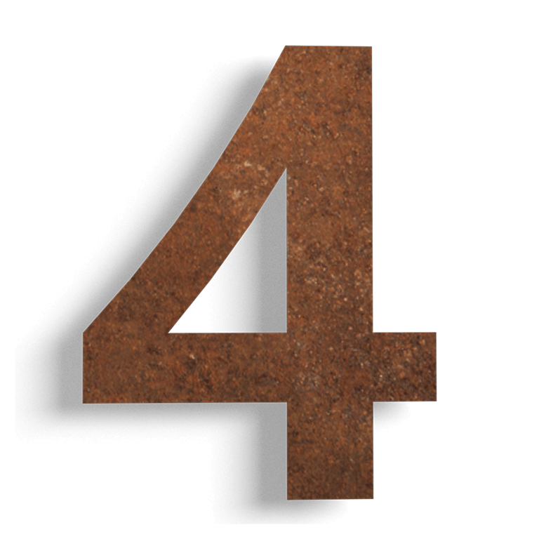 Corten čelični kućni broj 4 - 30 cm