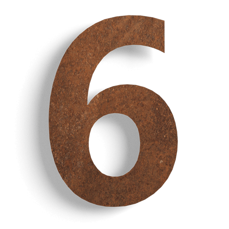 Corten čelični kućni broj 6 - 50 cm