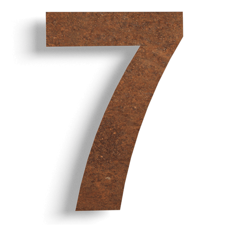 Corten čelični kućni broj 7 - 50 cm