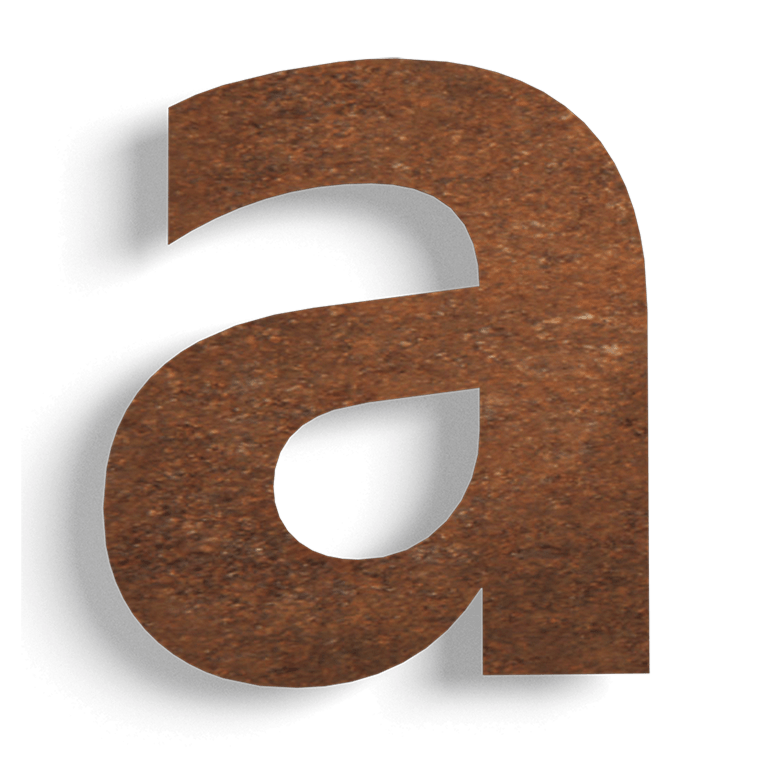Corten čelični kućni broj a - 30 cm