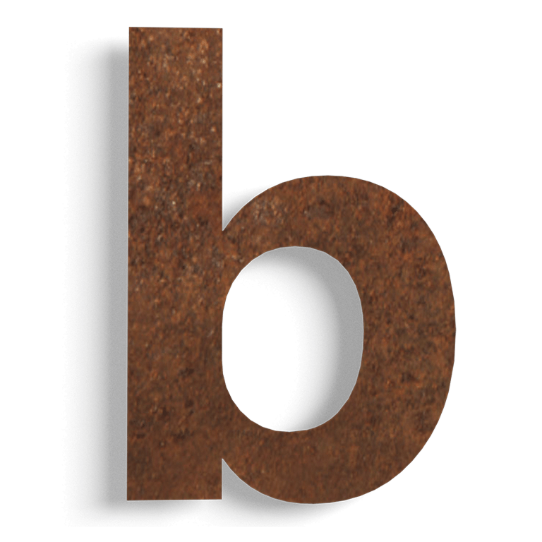 Corten čelični kućni broj b - 15 cm
