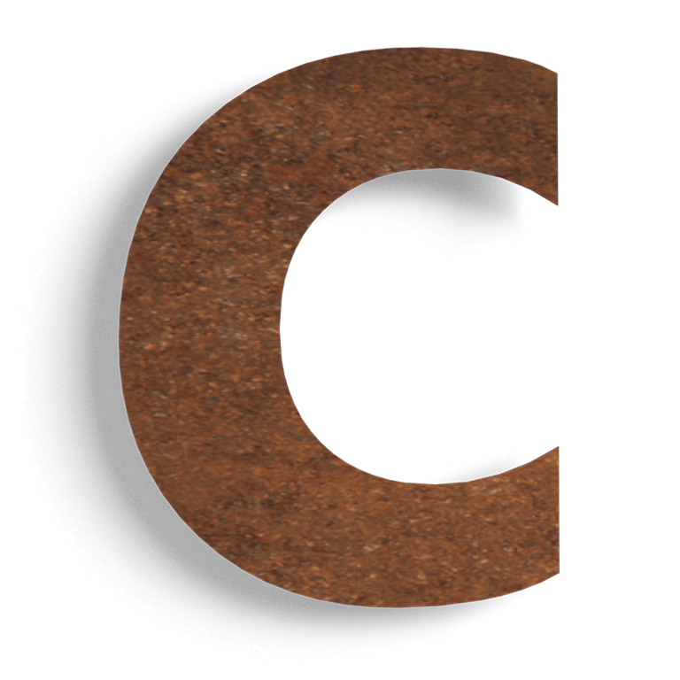 Corten čelični kućni broj c - 10 cm