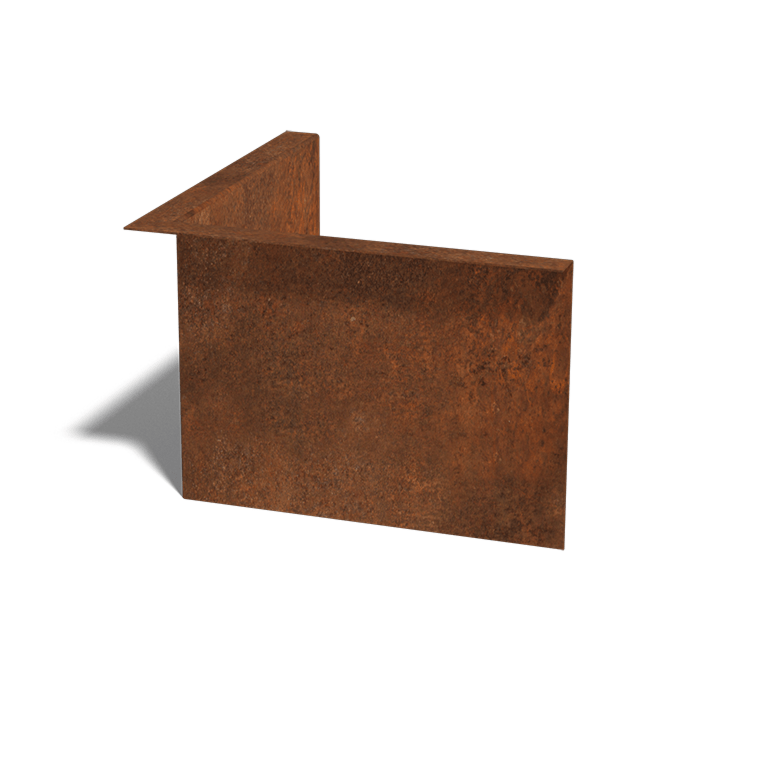 Corten čelične rubnjaci za travnjak kutno 12 cm unutarnji kut
