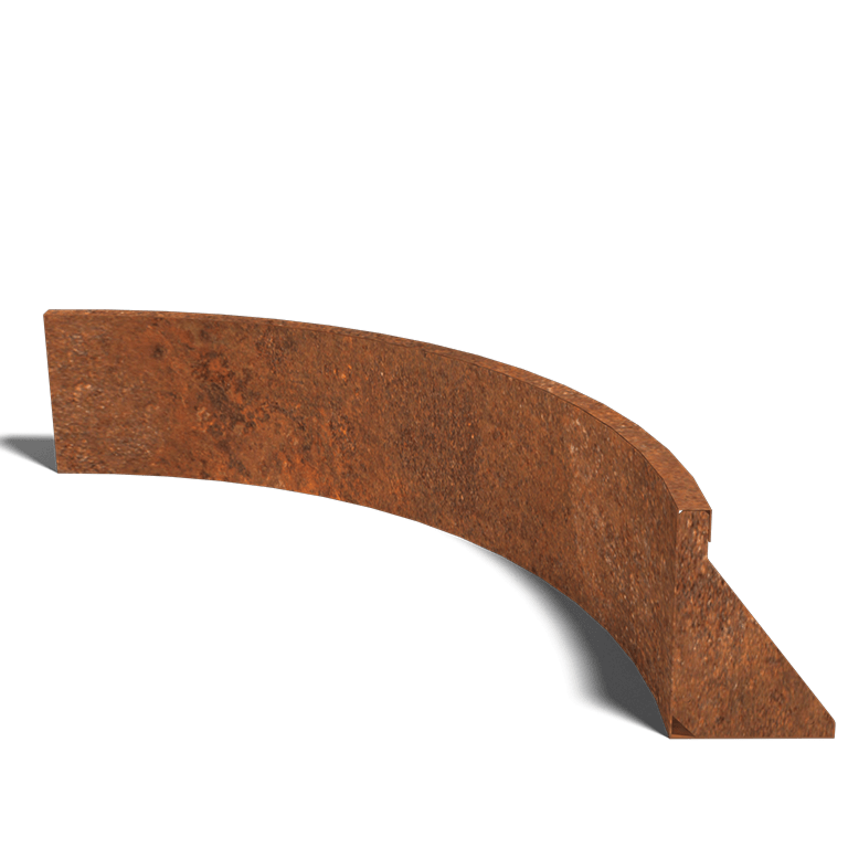 Corten čelični potporni zid unutarnji luk 100 x 100 cm (visina 30 cm)