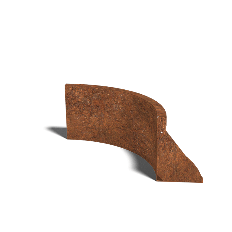 Corten čelični potporni zid unutarnji luk 50 x 50 cm (visina 30 cm)