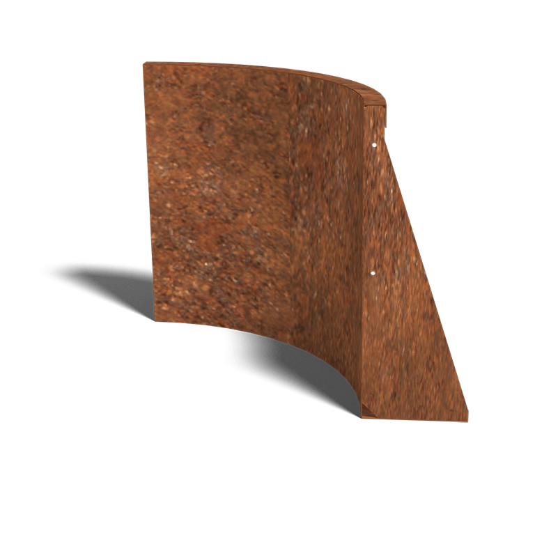 Corten čelični potporni zid unutarnji luk 50 x 50 cm (visina 60 cm)