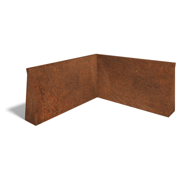Corten čelični potporni zid unutarnji kut 100 x 100 cm (visina 60 cm)