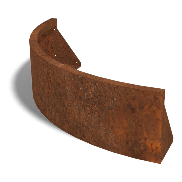 Corten čelični potporni zid vanjski luk 100 x 100 cm (visina 30 cm)