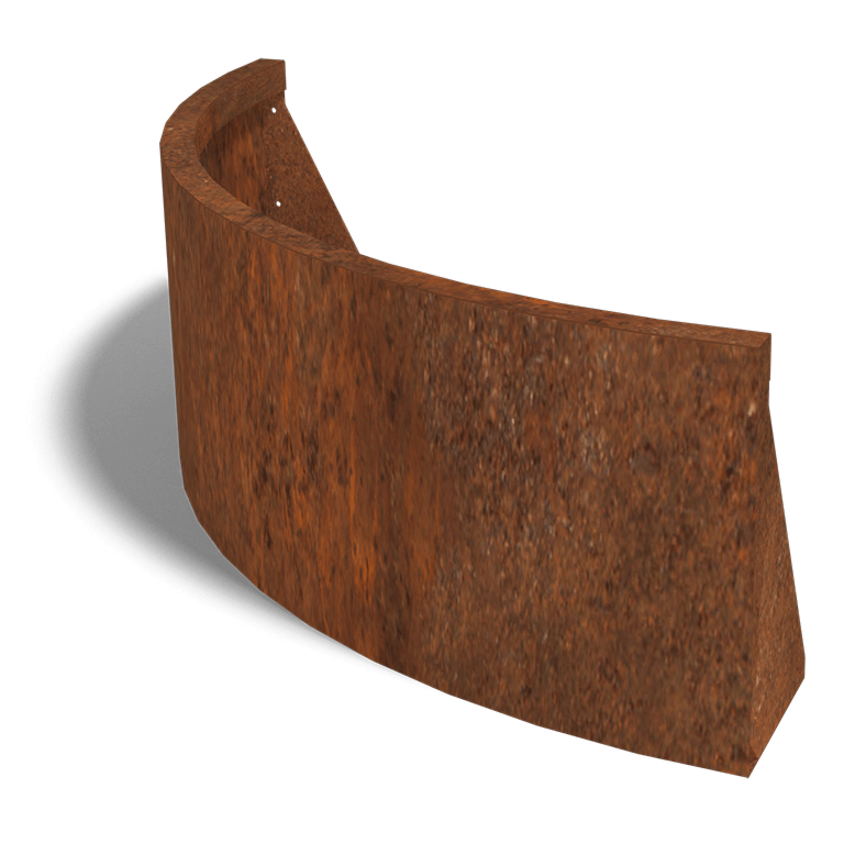Corten čelični potporni zid vanjski luk 100 x 100 cm (visina 40 cm)