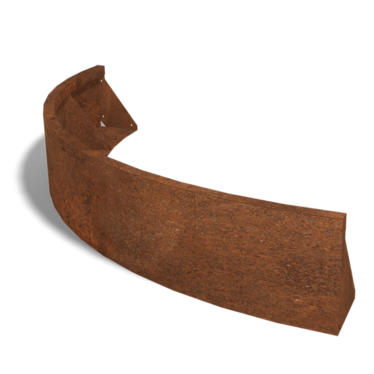 Corten čelični potporni zid vanjski luk 150 x 150 cm (visina 30 cm)