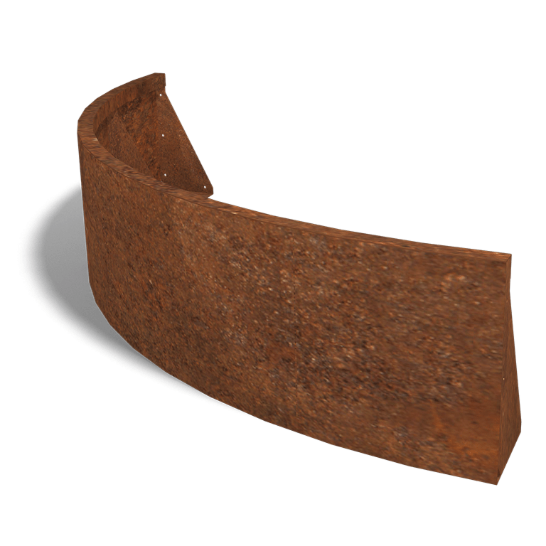 Corten čelični potporni zid vanjski luk 150 x 150 cm (visina 40 cm)