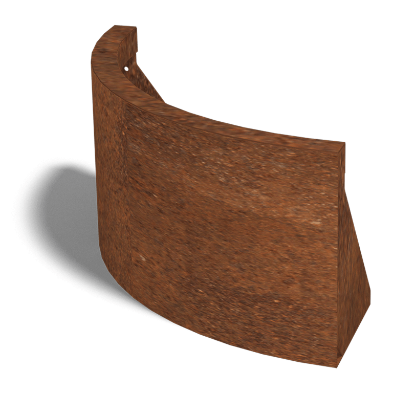 Corten čelični potporni zid vanjski luk 50 x 50 cm (visina 30 cm)