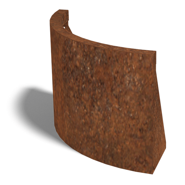 Corten čelični potporni zid vanjski luk 50 x 50 cm (visina 40 cm)