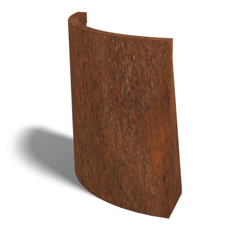 Corten čelični potporni zid vanjski luk 50 x 50 cm (visina 60 cm)