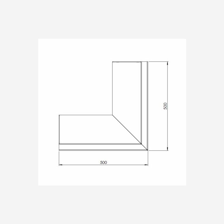Corten čelični potporni zid vanjski kut 50 x 50 cm (visina 40 cm)