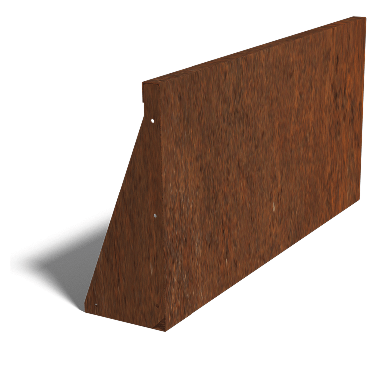 Corten čelični potporni zid ravno 100 cm (visina 50 cm)