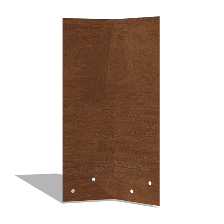 Corten čelik spojna ploča 45º visok 34 - 37,5 cm
