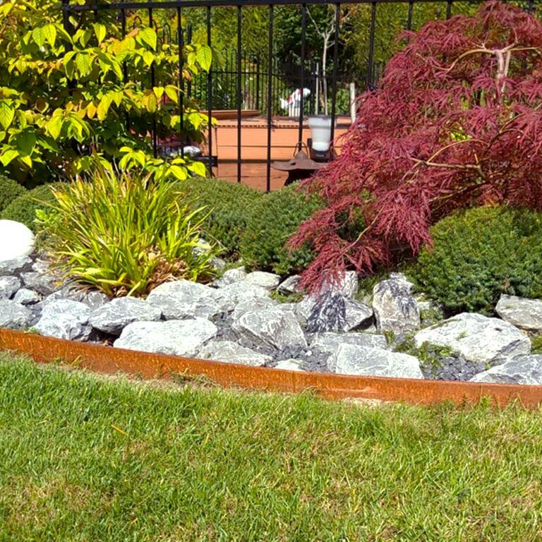 Corten čelične rubnjaci za travnjak izravnato 13 cm kompletan set po 15 metara