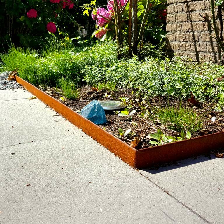 Corten čelične rubnjaci za travnjak izravnato 23 cm (duljina 150 cm)