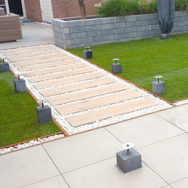 Corten čelične rubnjaci za travnjak kutno 12 cm (duljina 240 cm)
