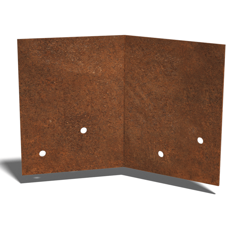 Corten čelik spojna ploča 45º srednje 22 - 25 cm