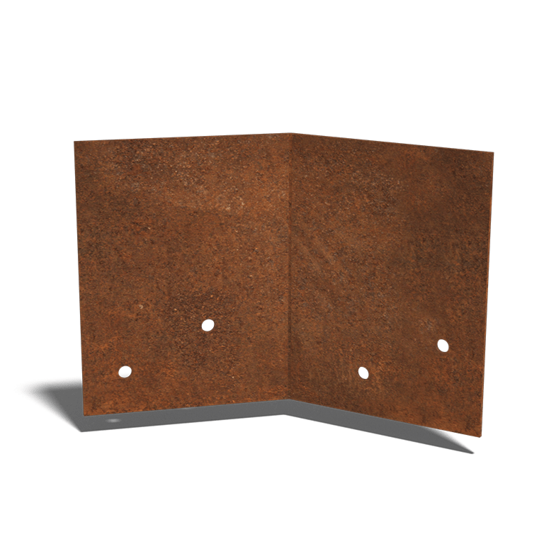 Corten čelik spojna ploča 45º sloj 12 - 15 cm