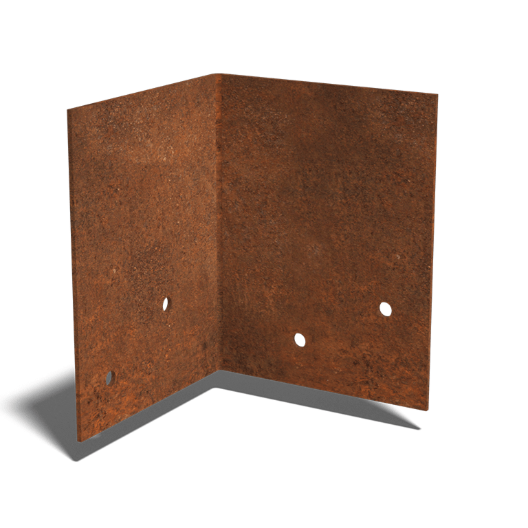 Corten čelik spojna ploča 90º srednje 22 - 25 cm