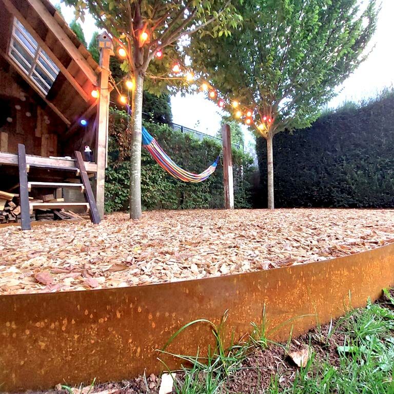 Corten čelične rubnjaci za travnjak ravno 25 cm (duljina 240 cm)