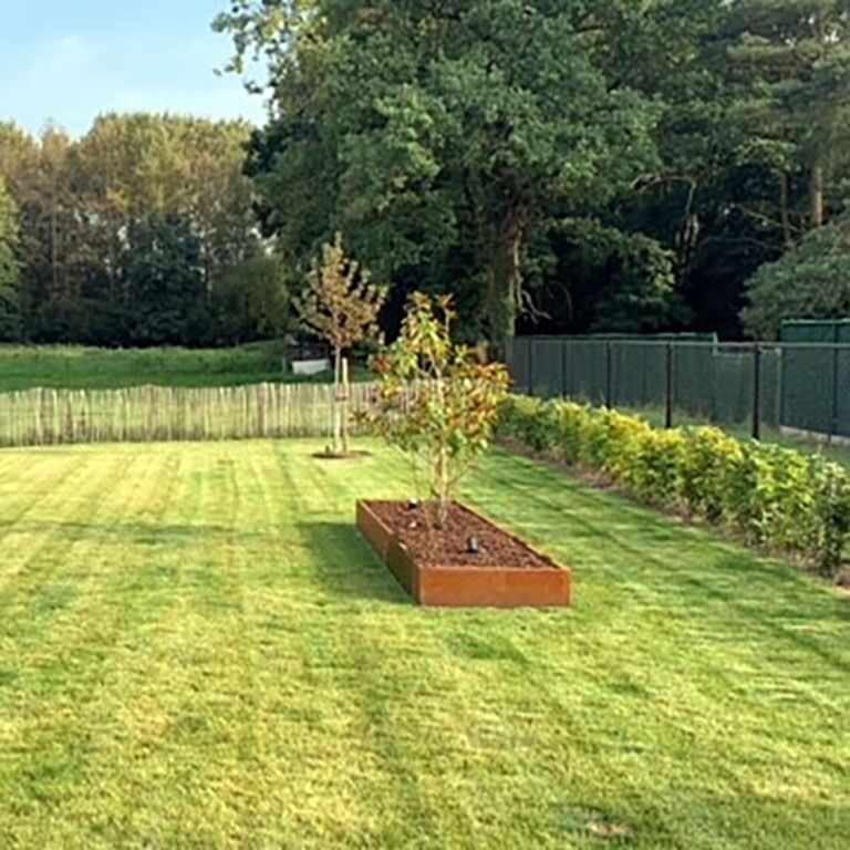 Corten čelični potporni zid ravno 150 cm (visina 50 cm)