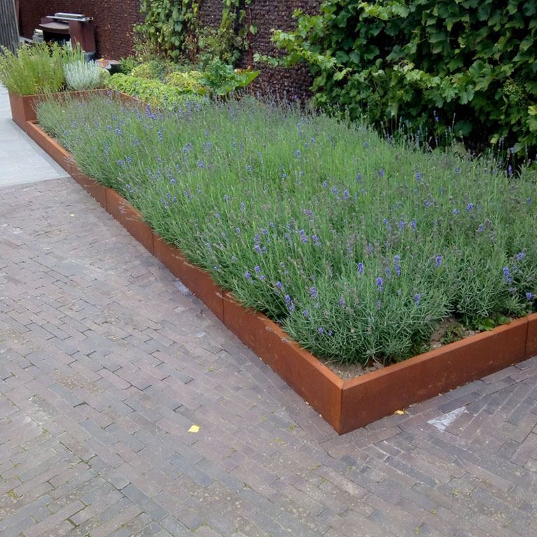 Corten čelični potporni zid ravno 200 cm (visina 30 cm)
