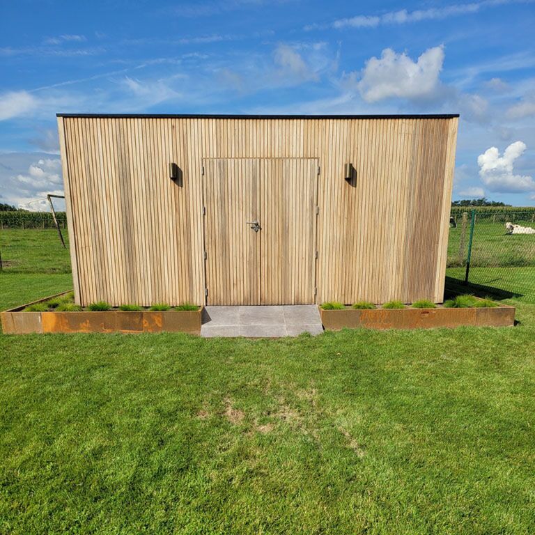 Corten čelični potporni zid ravno 100 cm (visina 30 cm)