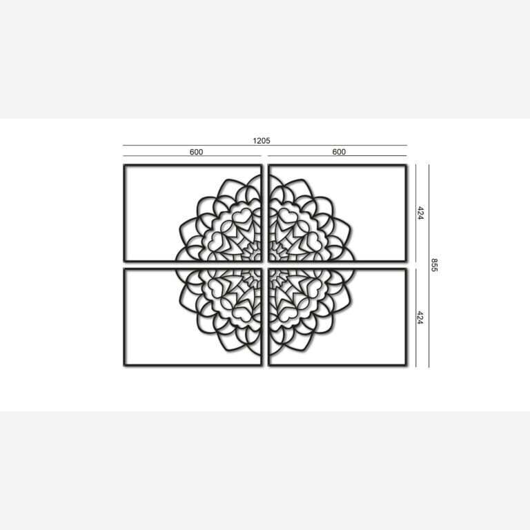 Metalna zidna dekoracija Mandala *RASPRODAJA