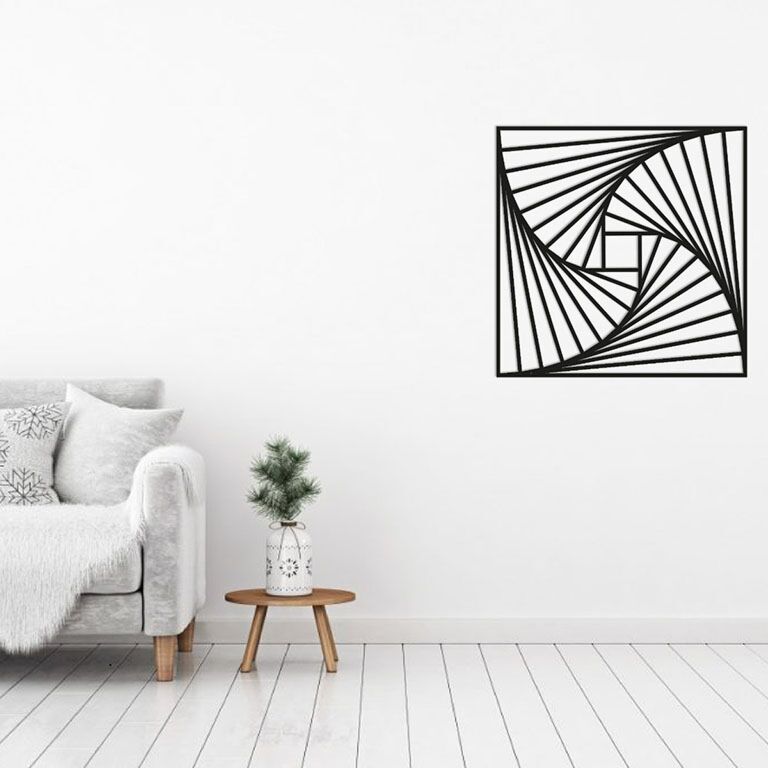 Metalna zidna dekoracija Geometrijski oblici 3.0