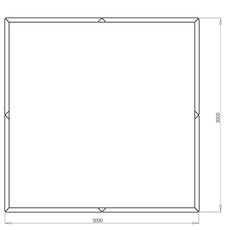 Corten čelična tegla za cvijeće Miami xxl 200 x 200 cm