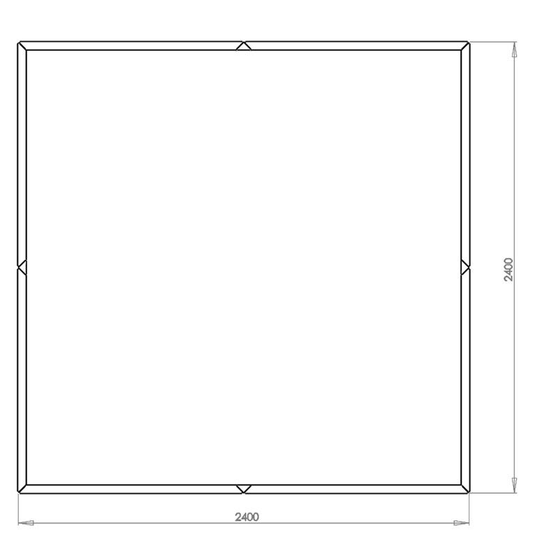 Corten čelična tegla za cvijeće Miami xxl 240 x 240 cm
