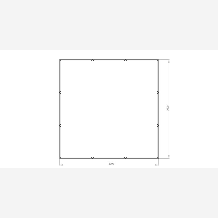 Corten čelična tegla za cvijeće Miami xxl 300 x 300 cm