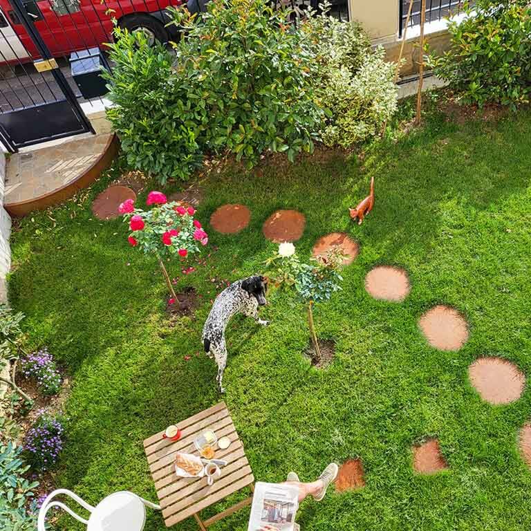 Corten čelična vrtna podna ploča Okruglo 50