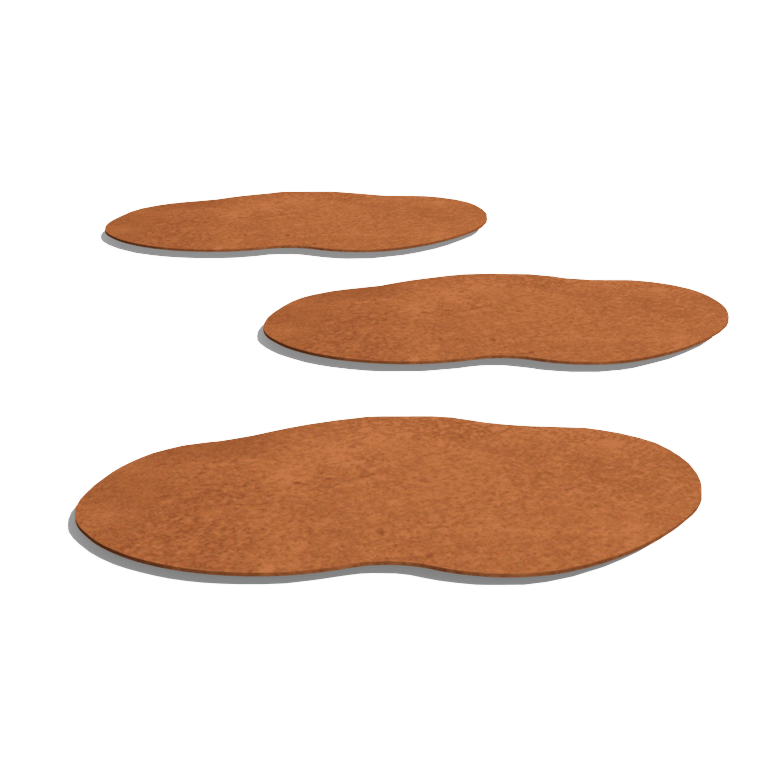 Corten čelična vrtna podna ploča Organska 50 x 25 cm