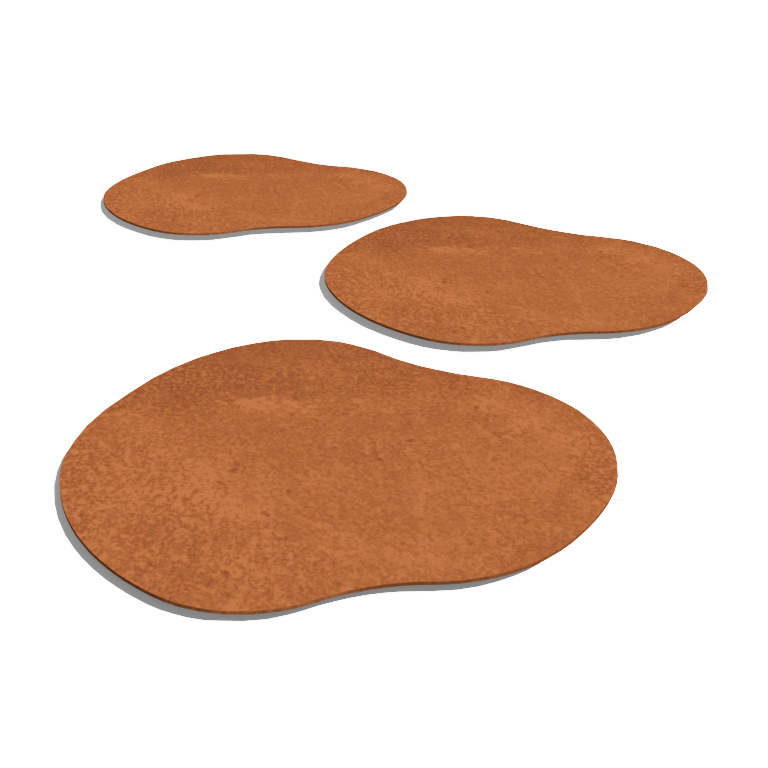 Corten čelična vrtna podna ploča Organska 50 x 50 cm