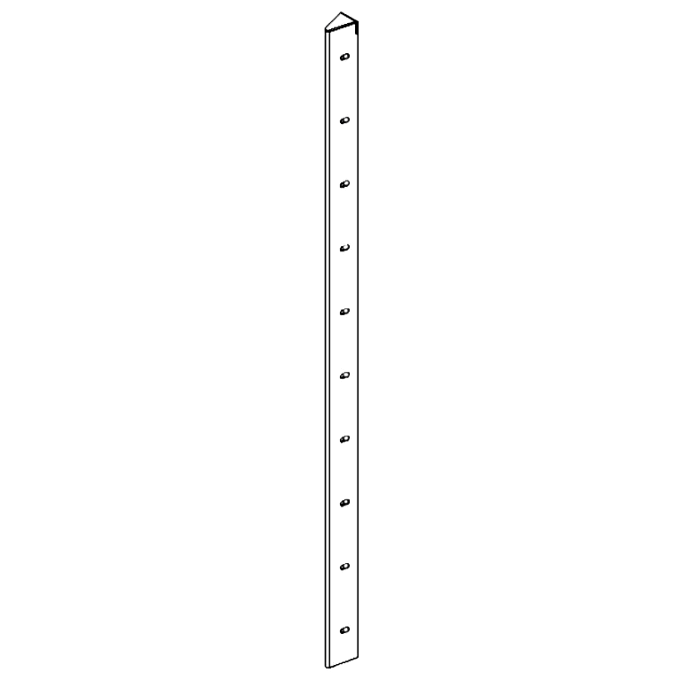 Površinski obrađeni čelik kutni element 30° 100 cm