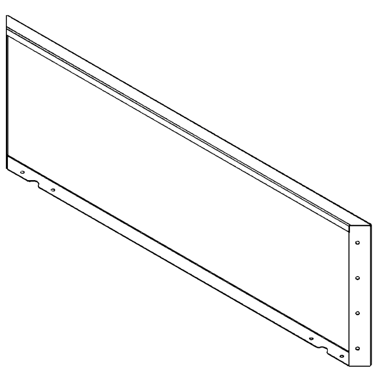 Praškasto lakirane čelični vrtni panel 40 x 120 cm