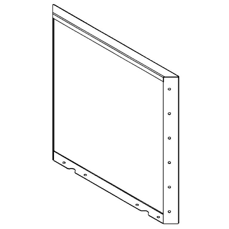 Praškasto lakirane čelični vrtni panel 60 x 60 cm