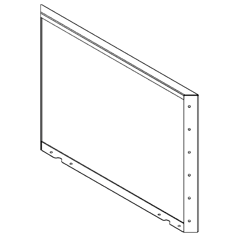 Praškasto lakirane čelični vrtni panel 60 x 80 cm