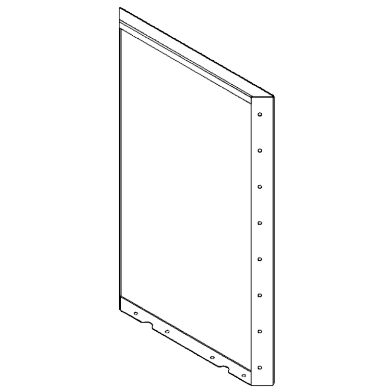 Praškasto lakirane čelični vrtni panel 80 x 50 cm