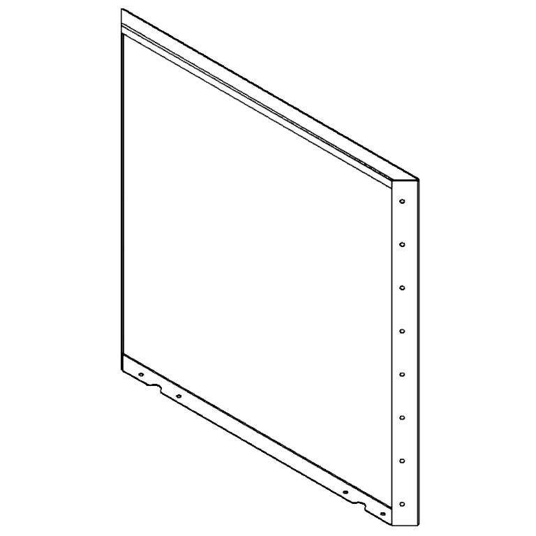 Praškasto lakirane čelični vrtni panel 80 x 80 cm