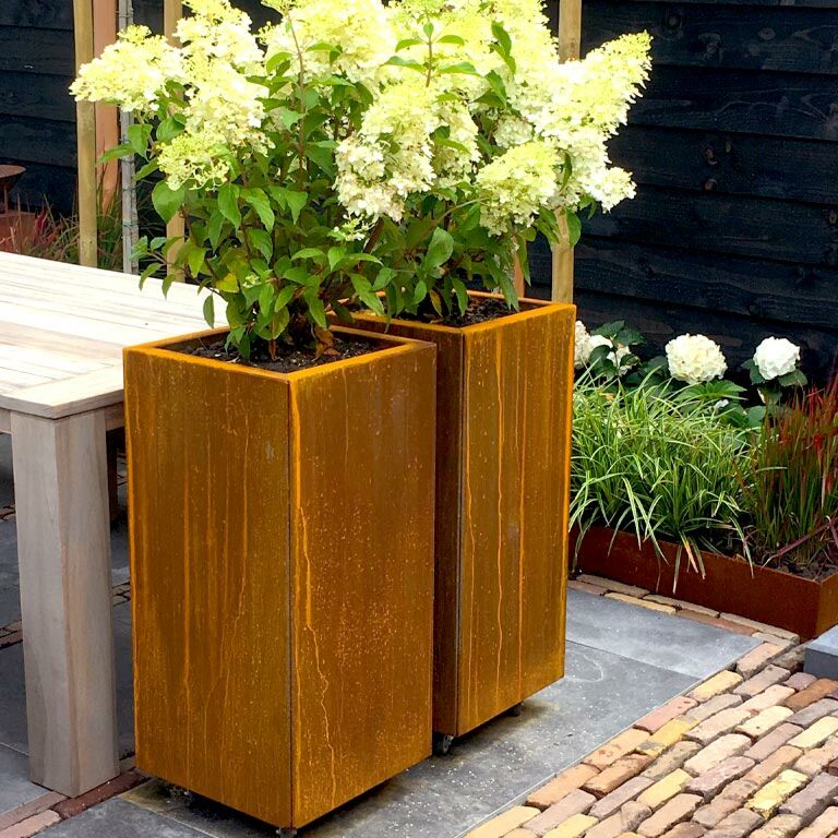 Corten čelična tegla za cvijeće Miami 40 x 40 cm